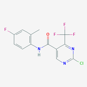 2-chloro-N-(4-fluoro-2-methylphenyl)-4-(trifluoromethyl)pyrimidine-5-carboxamide