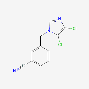molecular formula C11H7Cl2N3 B1659411 3-[(4,5-Dichloroimidazol-1-yl)methyl]benzonitrile CAS No. 649578-78-9