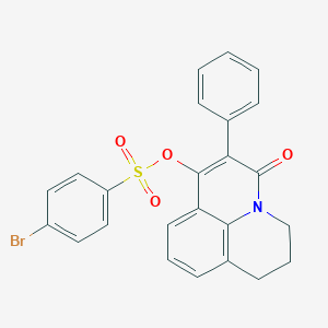 (2-Oxo-3-phenyl-1-azatricyclo[7.3.1.05,13]trideca-3,5,7,9(13)-tetraen-4-yl) 4-bromobenzenesulfonate