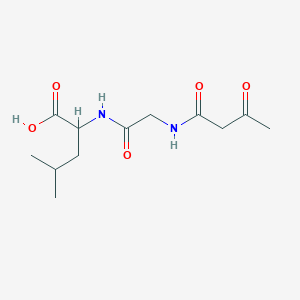 molecular formula C12H20N2O5 B1659438 4-methyl-2-[[2-(3-oxobutanoylamino)acetyl]amino]pentanoic Acid CAS No. 6515-50-0