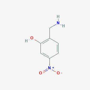molecular formula C7H8N2O3 B1659443 2-(Aminomethyl)-5-nitrophenol CAS No. 651733-06-1