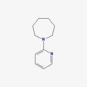 molecular formula C11H16N2 B1659455 1H-Azepine, hexahydro-1-(pyridinyl)- CAS No. 65222-00-6
