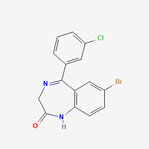 7-Bromo-5-(3-chlorophenyl)-1,3-dihydro-2H-1,4-benzodiazepin-2-one