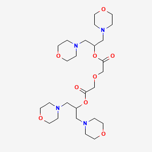 molecular formula C26H46N4O9 B1659468 1,3-Dimorpholin-4-ylpropan-2-yl 2-[2-(1,3-dimorpholin-4-ylpropan-2-yloxy)-2-oxoethoxy]acetate CAS No. 6531-50-6
