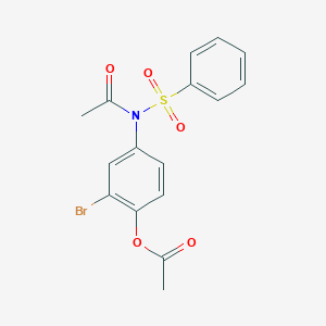 [4-[Acetyl(benzenesulfonyl)amino]-2-bromophenyl] acetate