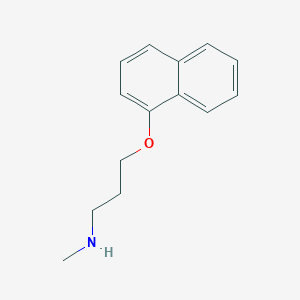 molecular formula C14H17NO B1659472 3-(Methylamino)propyl 1-naphthyl ether CAS No. 653573-30-9