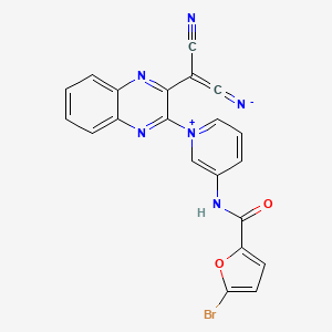 3-[3-(5-Bromofuran-2-amido)-1lambda5-pyridin-1-ylium-1-yl]-2-(dicyanomethylidene)-1,2-dihydroquinoxalin-1-ide