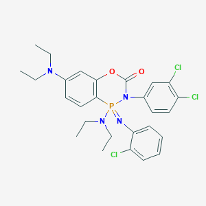 1-(2-Chlorophenyl)imino-2-(3,4-dichlorophenyl)-1,6-bis(diethylamino)-4,2,1lambda5-benzoxazaphosphinin-3-one