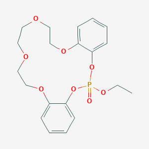 molecular formula C20H25O8P B1659497 3-Ethoxy-2,4,11,14,17,20-hexaoxa-3lambda5-phosphatricyclo[19.4.0.05,10]pentacosa-1(25),5,7,9,21,23-hexaene 3-oxide CAS No. 6550-28-3