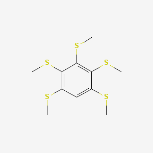 molecular formula C11H16S5 B1659500 1,2,3,4,5-Pentakis(methylsulfanyl)benzene CAS No. 65516-74-7