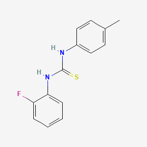 molecular formula C14H13FN2S B1659507 1-(2-Fluorophenyl)-3-(4-methylphenyl)thiourea CAS No. 65551-00-0