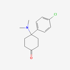 molecular formula C14H18ClNO B1659510 4-(4-Chlorophenyl)-4-(dimethylamino)cyclohexan-1-one CAS No. 65618-71-5