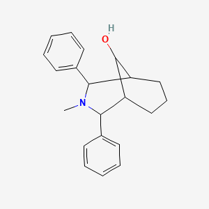 molecular formula C21H25NO B1659513 3-Methyl-2,4-diphenyl-3-azabicyclo[3.3.1]nonan-9-ol CAS No. 65627-92-1