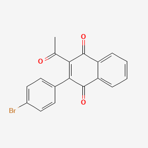molecular formula C18H11BrO3 B1659514 2-Acetyl-3-(4-bromo-phenyl)-[1,4]naphthoquinone CAS No. 65629-24-5