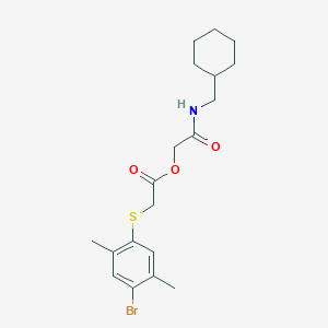 molecular formula C19H26BrNO3S B1659515 [2-(Cyclohexylmethylamino)-2-oxoethyl] 2-(4-bromo-2,5-dimethylphenyl)sulfanylacetate CAS No. 6563-57-1