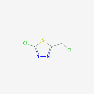 molecular formula C3H2Cl2N2S B1659516 2-Chloro-5-(chloromethyl)-1,3,4-thiadiazole CAS No. 65647-54-3