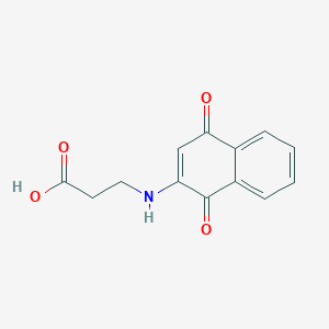 molecular formula C13H11NO4 B1659518 3-[(1,4-Dioxonaphthalen-2-yl)amino]propanoic acid CAS No. 6566-44-5