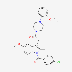 2-[1-(4-Chlorobenzoyl)-5-methoxy-2-methylindol-3-yl]-1-[4-(2-ethoxyphenyl)piperazin-1-yl]ethanone