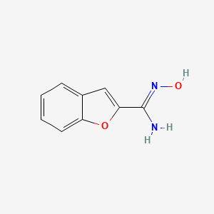 molecular formula C9H8N2O2 B1659520 N'-hydroxy-1-benzofuran-2-carboximidamide CAS No. 65695-07-0