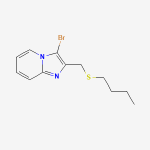 molecular formula C12H15BrN2S B1659522 3-Bromo-2-(butylsulfanylmethyl)imidazo[1,2-a]pyridine CAS No. 6571-78-4