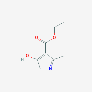 molecular formula C8H11NO3 B1659523 Ethyl 5-methyl-3-oxo-1,2-dihydropyrrole-4-carboxylate CAS No. 65713-63-5