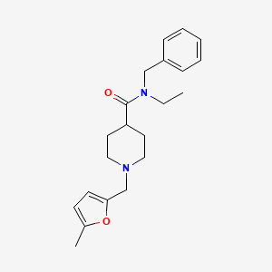 molecular formula C21H28N2O2 B1659532 N-benzyl-N-ethyl-1-[(5-methylfuran-2-yl)methyl]piperidine-4-carboxamide CAS No. 6578-54-7