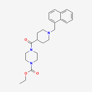 molecular formula C24H31N3O3 B1659533 Ethyl 4-[1-(naphthalen-1-ylmethyl)piperidine-4-carbonyl]piperazine-1-carboxylate CAS No. 6579-01-7