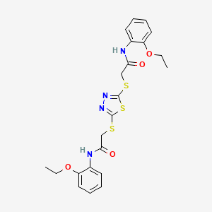 2-[[5-[2-(2-ethoxyanilino)-2-oxoethyl]sulfanyl-1,3,4-thiadiazol-2-yl]sulfanyl]-N-(2-ethoxyphenyl)acetamide