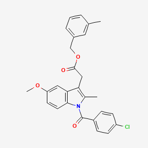 1H-Indole-3-acetic acid, 1-(4-chlorobenzoyl)-5-methoxy-2-methyl-, (3-methylphenyl)methyl ester