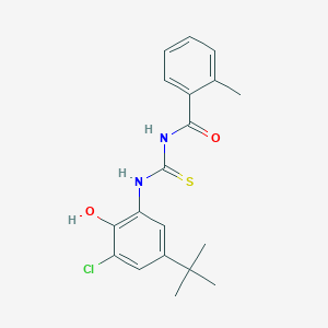 N-[(5-tert-butyl-3-chloro-2-hydroxyphenyl)carbamothioyl]-2-methylbenzamide
