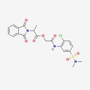 molecular formula C21H20ClN3O7S B1659548 [2-[2-Chloro-5-(dimethylsulfamoyl)anilino]-2-oxoethyl] 2-(1,3-dioxoisoindol-2-yl)propanoate CAS No. 6586-86-3