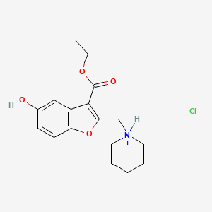 5-Hydroxy-2-(piperidinomethyl)-3-benzofurancarboxylic acid ethyl ester hydrochloride