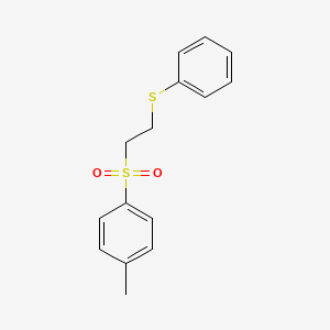 molecular formula C15H16O2S2 B1659563 Benzene, 1-methyl-4-[[2-(phenylthio)ethyl]sulfonyl]- CAS No. 65972-19-2