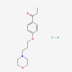 molecular formula C16H24ClNO3 B1659565 Propiophenone, 4'-(3-morpholinopropoxy)-, hydrochloride CAS No. 65976-40-1