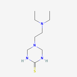 molecular formula C9H20N4S B1659568 5-[2-(Diethylamino)ethyl]-1,3,5-triazinane-2-thione CAS No. 6601-05-4