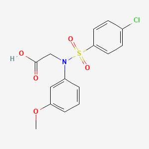molecular formula C15H14ClNO5S B1659569 N-(4-Chlorobenzene-1-sulfonyl)-N-(3-methoxyphenyl)glycine CAS No. 6601-69-0