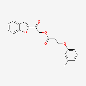 2-(1-Benzofuran-2-yl)-2-oxoethyl 3-(3-methylphenoxy)propanoate