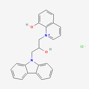 1-(3-Carbazol-9-yl-2-hydroxypropyl)quinolin-1-ium-8-ol;chloride