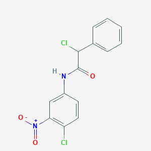 molecular formula C14H10Cl2N2O3 B1659577 2-chloro-N-(4-chloro-3-nitrophenyl)-2-phenylacetamide CAS No. 6604-86-0