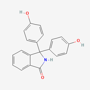 molecular formula C20H15NO3 B1659580 1H-Isoindol-1-one, 2,3-dihydro-3,3-bis(4-hydroxyphenyl)- CAS No. 6607-42-7