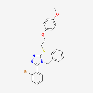 4-Benzyl-3-(2-bromophenyl)-5-[2-(4-methoxyphenoxy)ethylsulfanyl]-1,2,4-triazole
