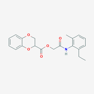 2-(2-Ethyl-6-methylanilino)-2-oxoethyl 2,3-dihydro-1,4-benzodioxine-2-carboxylate