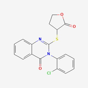3-(2-Chlorophenyl)-2-(2-oxooxolan-3-yl)sulfanylquinazolin-4-one