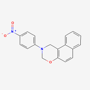 molecular formula C18H14N2O3 B1659603 2-(4-Nitro-phenyl)-2,3-dihydro-1H-naphtho[1,2-e][1,3]oxazine CAS No. 6625-52-1