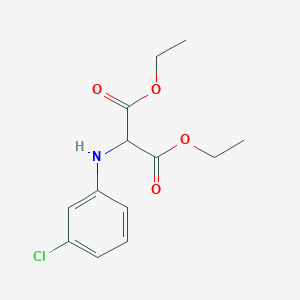 molecular formula C13H16ClNO4 B1659604 Diethyl 2-(3-chloroanilino)malonate CAS No. 6626-01-3