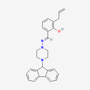 2-[(E)-[4-(9H-Fluoren-9-yl)piperazin-1-yl]iminomethyl]-6-prop-2-enylphenol