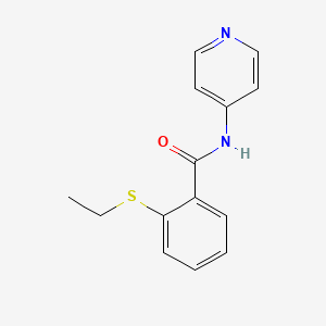 molecular formula C14H14N2OS B1659616 2-ethylsulfanyl-N-pyridin-4-ylbenzamide CAS No. 663186-88-7