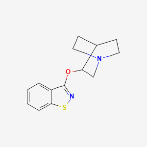 1-Azabicyclo[2.2.2]octane, 3-(1,2-benzisothiazol-3-yloxy)-