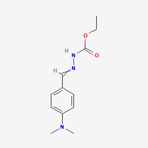 molecular formula C12H17N3O2 B1659622 ethyl N-[(4-dimethylaminophenyl)methylideneamino]carbamate CAS No. 6637-63-4