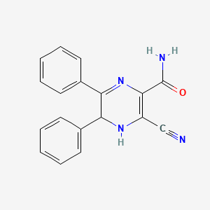 Pyrazinecarboxamide, 3-cyano-4,5-dihydro-5,6-diphenyl-